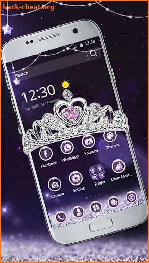 Silver Diamond Crown Theme screenshot