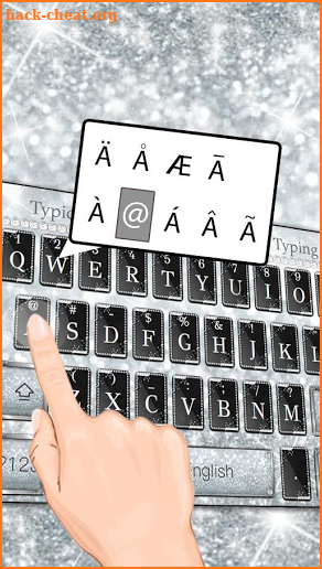 Silver Glitter Keyboard screenshot