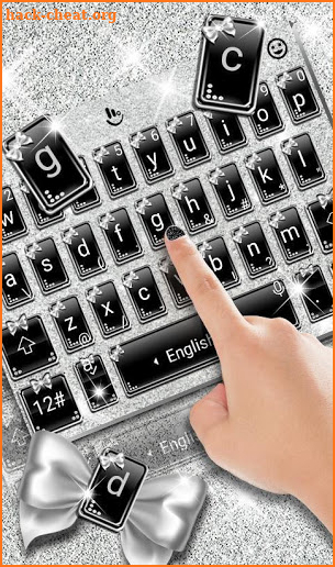 Silver Heart Keyboard Theme screenshot