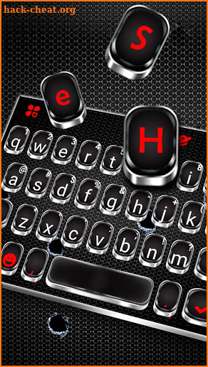 Silver Metal Keyboard Theme screenshot