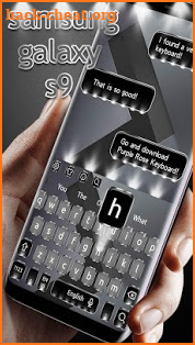 Silver Shine Keyboard For Galaxy S9 screenshot