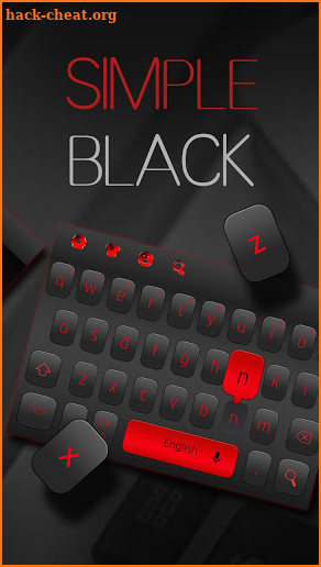 Simple Black Red Keyboard screenshot