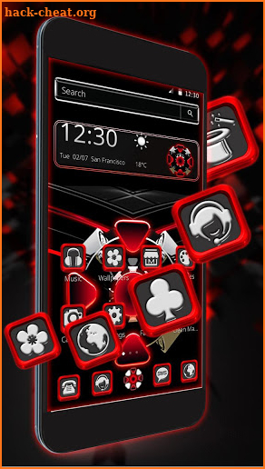 Simple black red theme screenshot