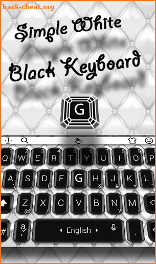 Simple Black White Keyboard Theme screenshot