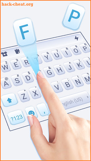 Simple Blue Business Keyboard Background screenshot