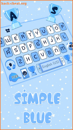 Simple Blue SMS Keyboard Background screenshot