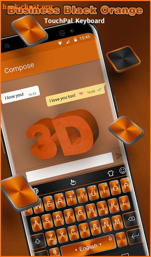 Simple Business Black Orange Keyboard Theme screenshot