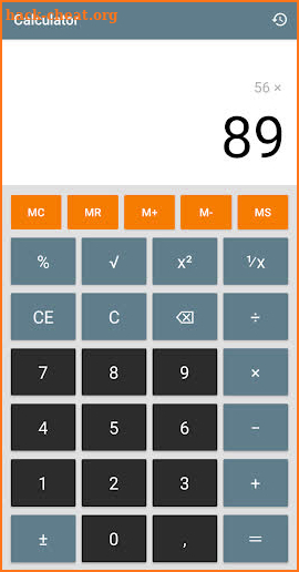 Simple Calculator with history screenshot