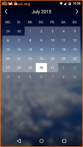 Simple Calendar Widget screenshot