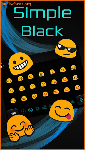 Simple Cool Black Keyboard Theme screenshot