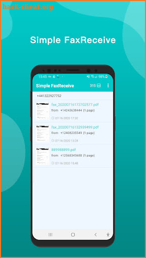 Simple FaxReceive - Receive fax from phone screenshot
