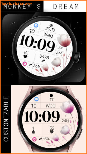 Simple Floral 2 Watch Face screenshot