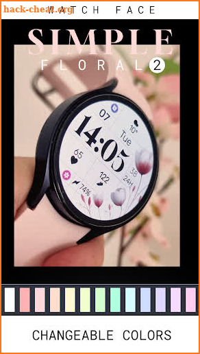 Simple Floral 2 Watch Face screenshot