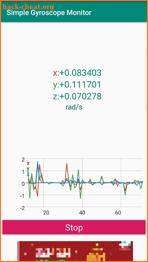 Simple Gyroscope Monitor screenshot