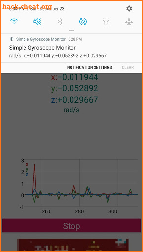 Simple Gyroscope Monitor screenshot