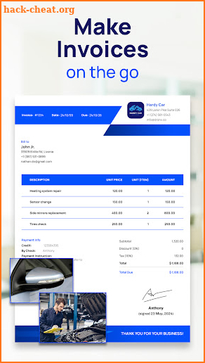 Simple Invoice Maker & Receipt screenshot