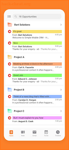 Simple Mobile CRM screenshot