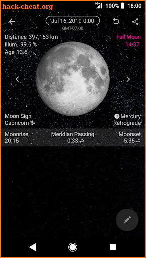 Simple Moon Phase Calendar screenshot