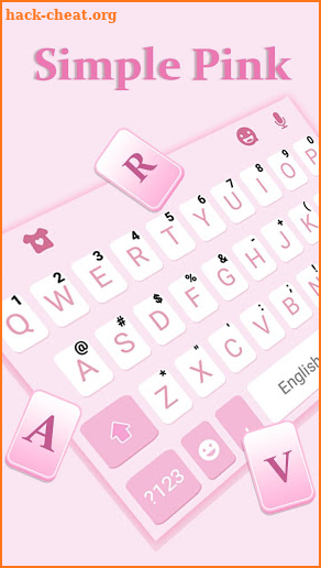 Simple Pink Keyboard Theme screenshot