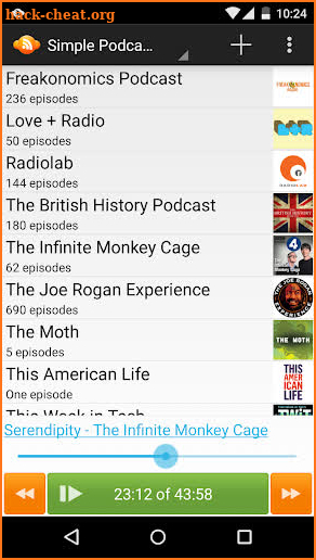 Simple Podcatcher screenshot