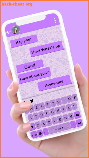 Simple Purple SMS Keyboard Background screenshot