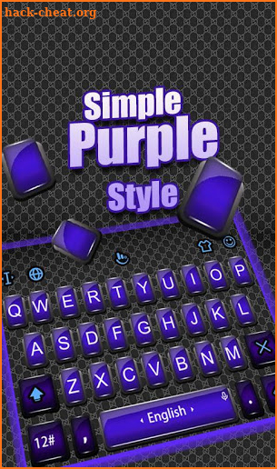 Simple Purple Style Keyboard Theme screenshot