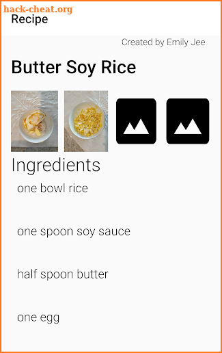 Simple Recipe screenshot