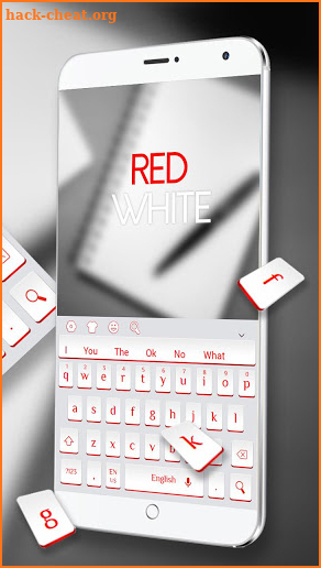 Simple Red White Keyboard screenshot