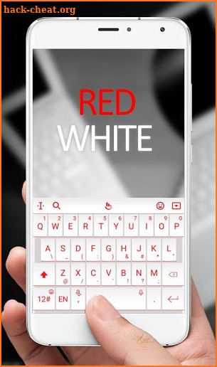 Simple Red White Keyboard Theme screenshot