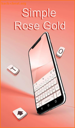 Simple Rose Gold Keyboard Theme screenshot