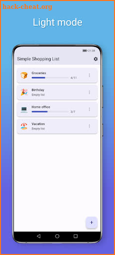 Simple Shopping List screenshot