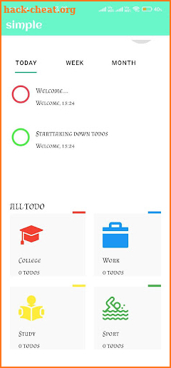 Simple to do list screenshot