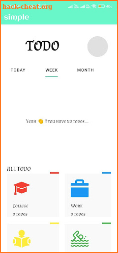 Simple to do list screenshot