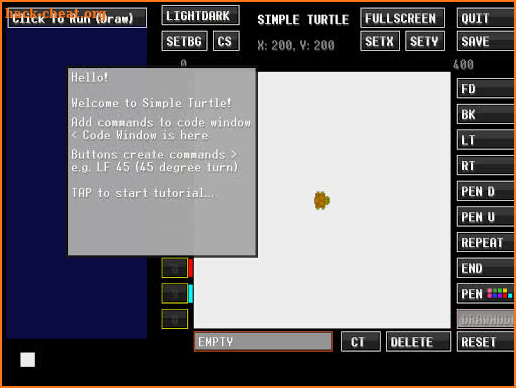Simple Turtle Coding App - practice & learn LOGO screenshot