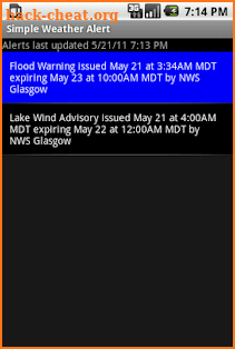 Simple Weather Alert screenshot