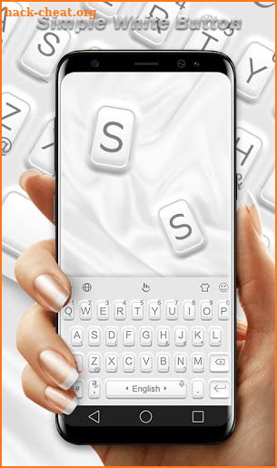 Simple White Button Keyboard Theme screenshot