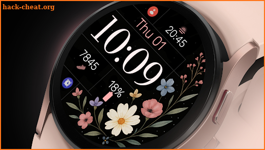 Simple Wildflowers Watch Face screenshot