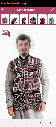 Sindhi Ajrak Man Suit Photo Editor Full Body screenshot