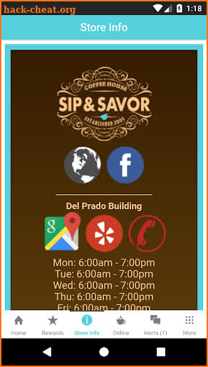 Sip & Savor Rewards screenshot