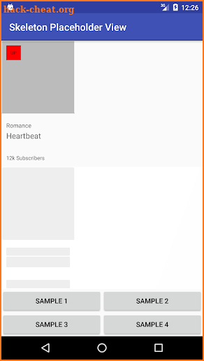 Skeleton Placeholder View - Sample screenshot