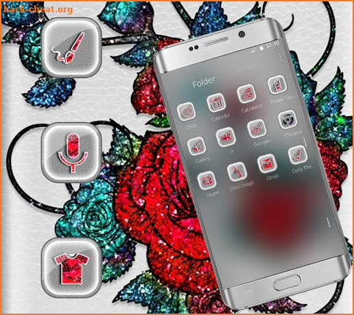 Sketch Red Rose Theme screenshot