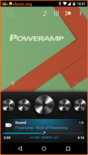 Skin for Poweramp v2 Dark Metal screenshot