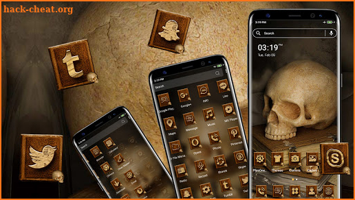 Skull Book Launcher Theme screenshot