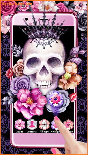 Skull Flower Themes Live Wallpapers screenshot