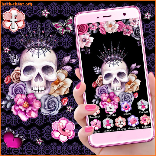 Skull Flower Themes Live Wallpapers screenshot