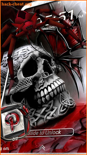 Skull Red Butterfly Theme Launcher screenshot