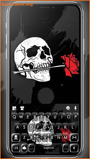 Skull Rose Keyboard Theme screenshot