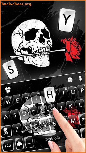 Skull Rose Keyboard Theme screenshot