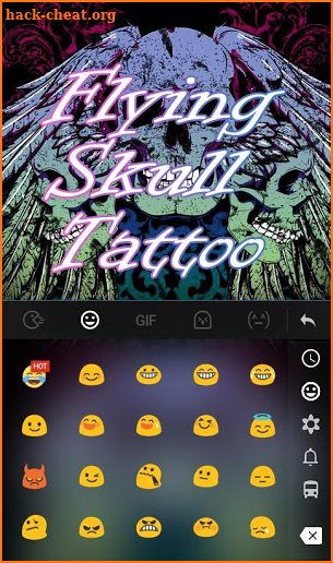 Skull Tattoo Keyboard Theme screenshot