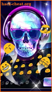 Skullcap DJ keyboard Theme screenshot